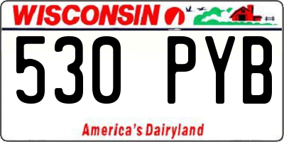 WI license plate 530PYB