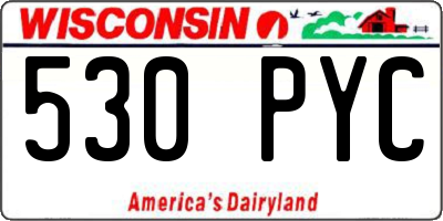 WI license plate 530PYC