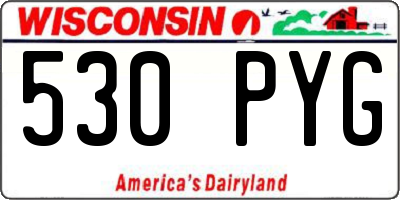 WI license plate 530PYG