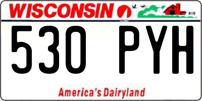 WI license plate 530PYH