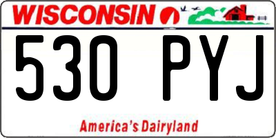 WI license plate 530PYJ