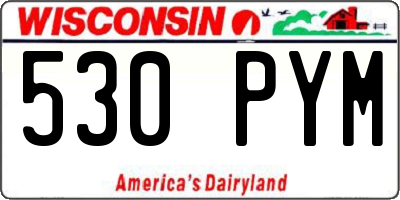 WI license plate 530PYM