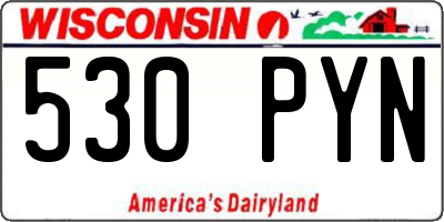 WI license plate 530PYN