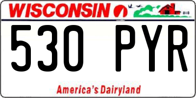 WI license plate 530PYR
