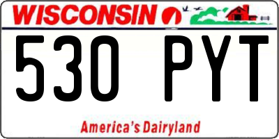WI license plate 530PYT