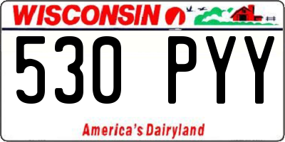 WI license plate 530PYY