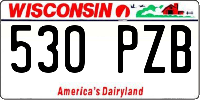 WI license plate 530PZB