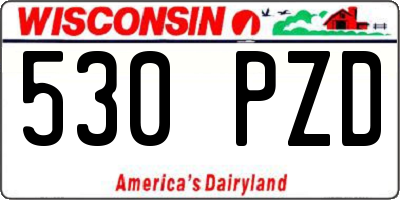 WI license plate 530PZD