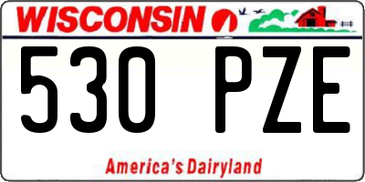 WI license plate 530PZE
