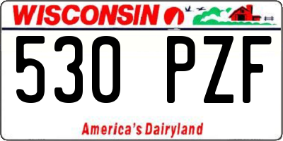 WI license plate 530PZF
