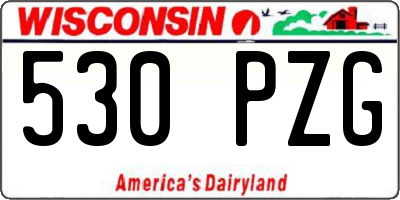 WI license plate 530PZG