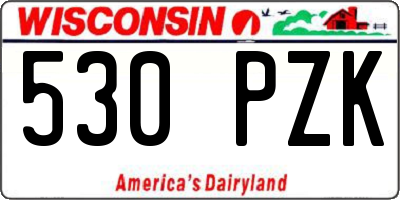 WI license plate 530PZK