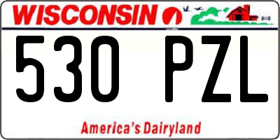 WI license plate 530PZL