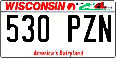 WI license plate 530PZN