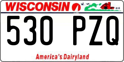 WI license plate 530PZQ
