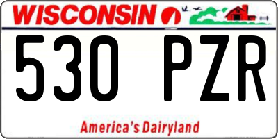 WI license plate 530PZR