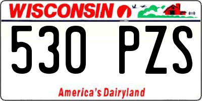 WI license plate 530PZS