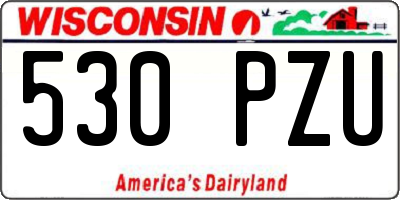 WI license plate 530PZU