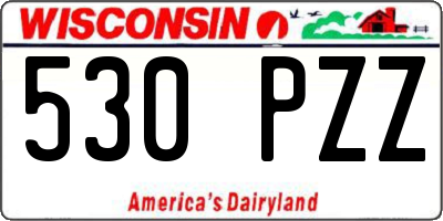 WI license plate 530PZZ