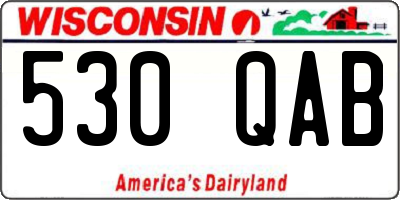 WI license plate 530QAB