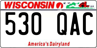 WI license plate 530QAC