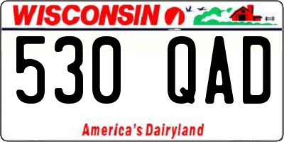 WI license plate 530QAD