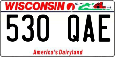 WI license plate 530QAE