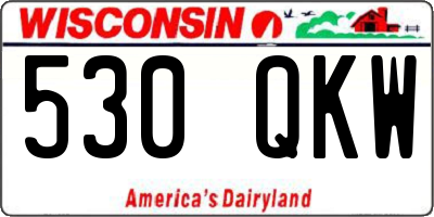 WI license plate 530QKW