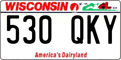 WI license plate 530QKY