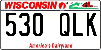 WI license plate 530QLK