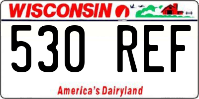 WI license plate 530REF