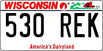 WI license plate 530REK