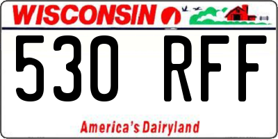 WI license plate 530RFF