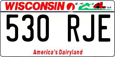 WI license plate 530RJE