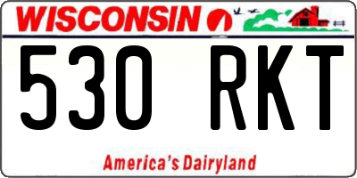 WI license plate 530RKT