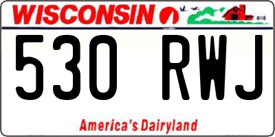 WI license plate 530RWJ