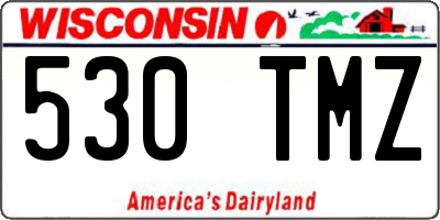WI license plate 530TMZ