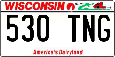 WI license plate 530TNG