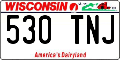 WI license plate 530TNJ