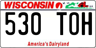 WI license plate 530TOH
