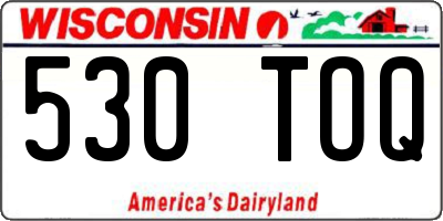 WI license plate 530TOQ