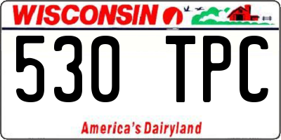 WI license plate 530TPC