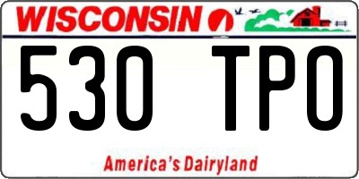 WI license plate 530TPO