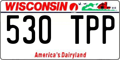 WI license plate 530TPP