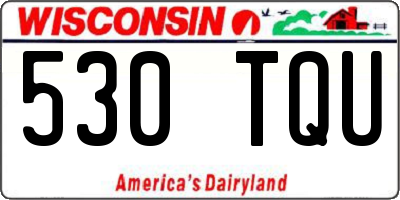 WI license plate 530TQU