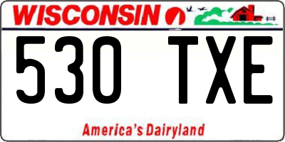 WI license plate 530TXE