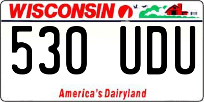 WI license plate 530UDU