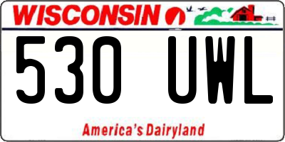 WI license plate 530UWL