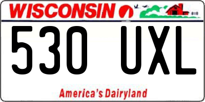 WI license plate 530UXL