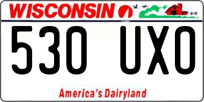 WI license plate 530UXO